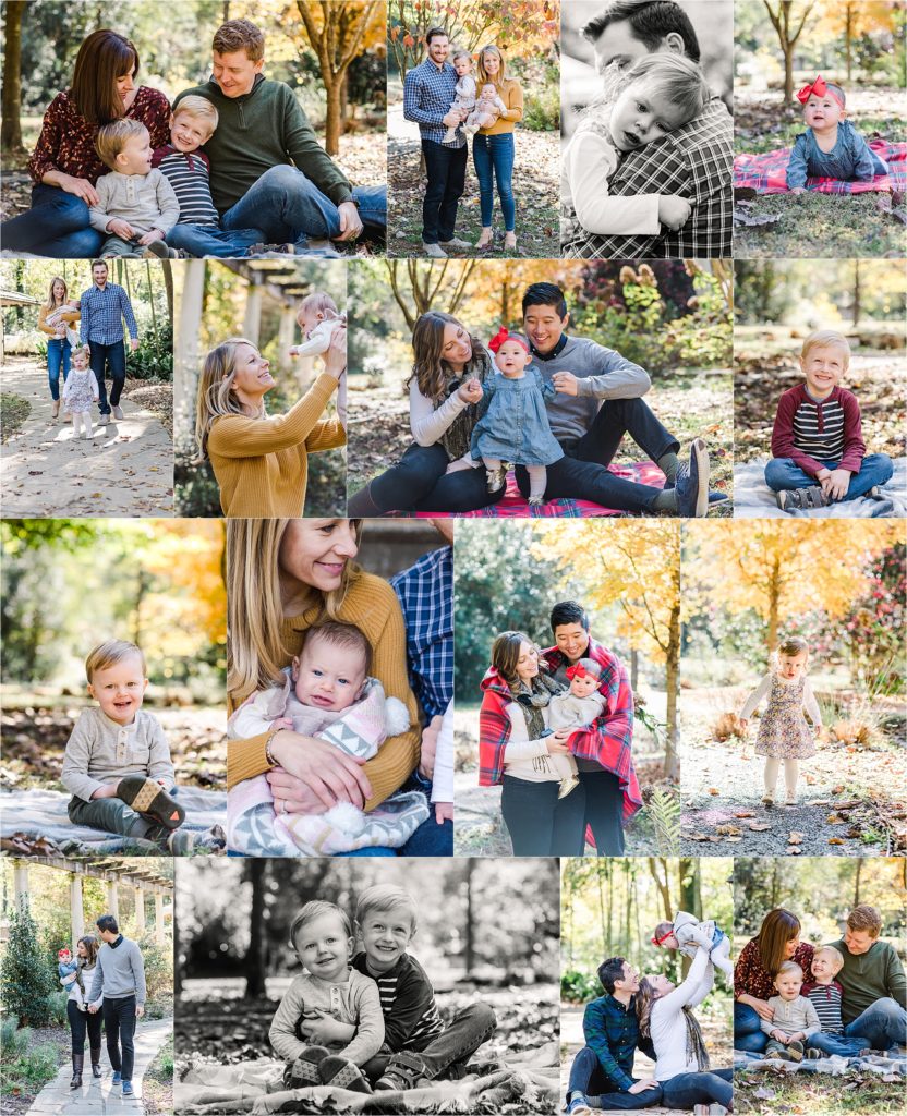 Cator Woolford Fall Family Photo Collage