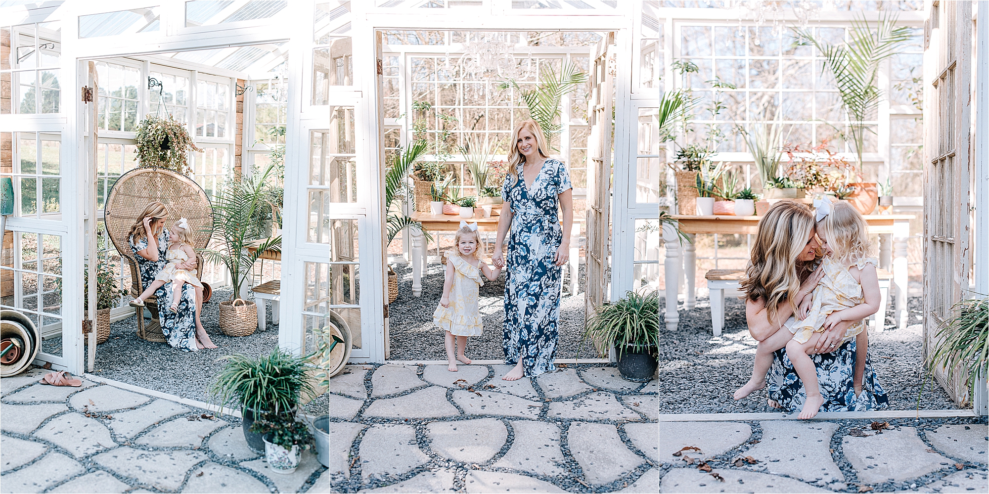 Lawrenceville greenhouse mommy & me session