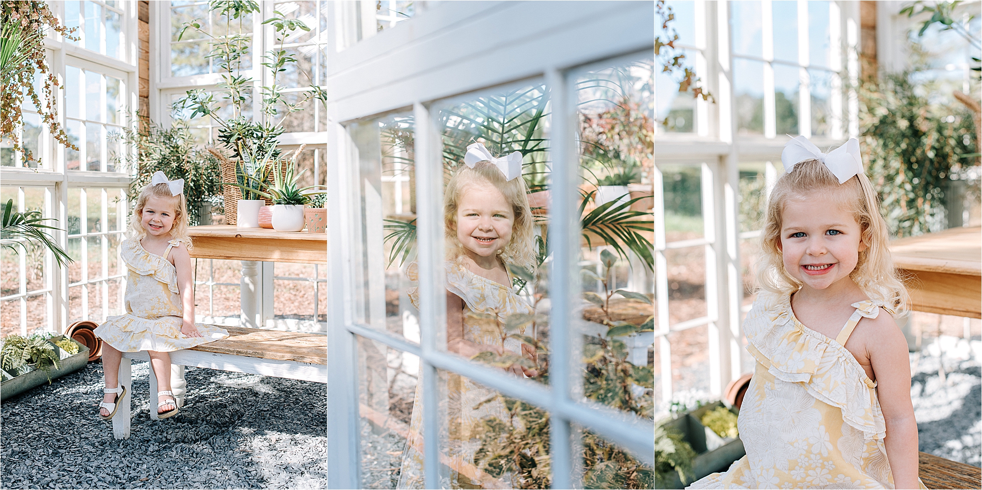 Lawrenceville greenhouse mommy & me session